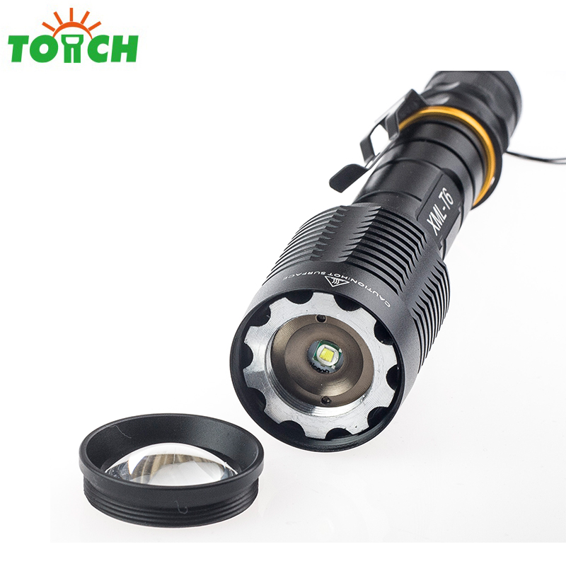 2019 outdoor hunting Led Tactical Flashlight 700 Lumen Rechargeable lampe de poche emergency torch light