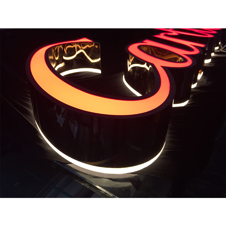 hotel led sign Backlit and frontlit illuminated Acrylic backlit led letter sign