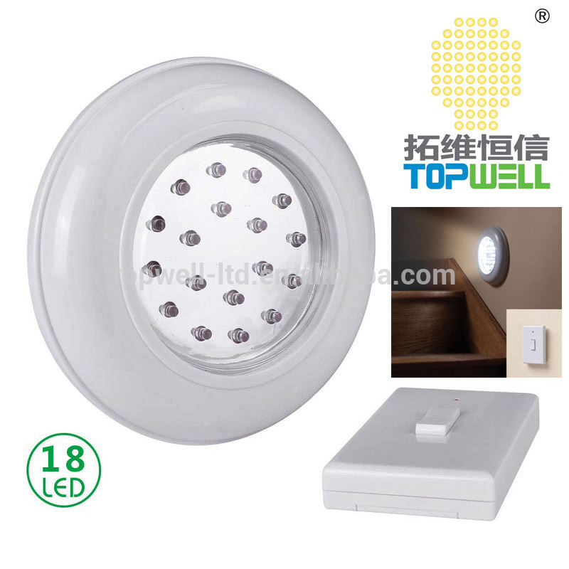 CE and ROHS Battery-Operated Cordless Wireless Ceiling Wall LED Light With Remote Control