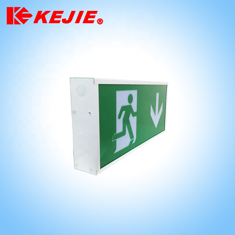 KEJIE 4W surface mounted automatical fire safety exit light emergency led exit sign with TUV/ISO