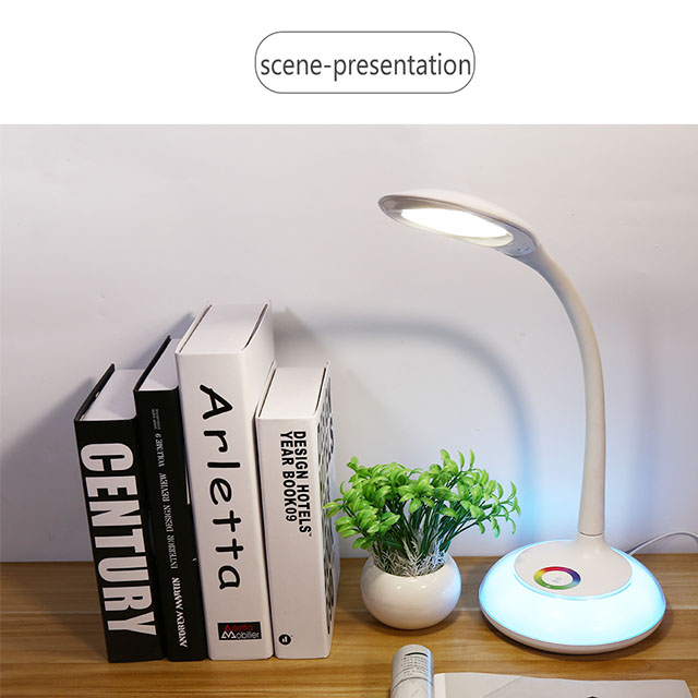 Wholesaler colorful children reading led desk lamp, 5w/3 level dimming touch eye protected learning table lamp