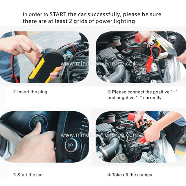 Solar power bank car jump starter  portable car battery charger