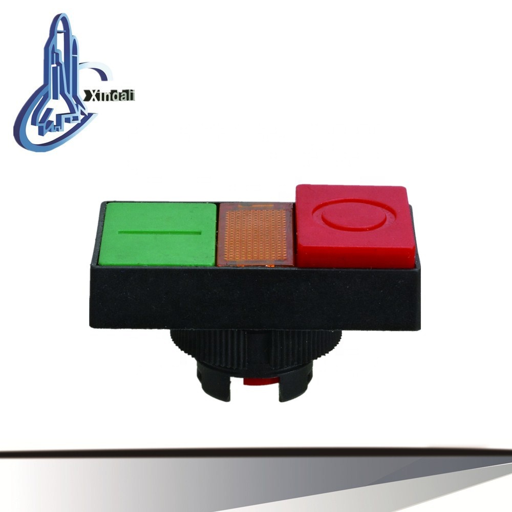 top selling 22mm double-head push button switch parts/head with lamp LAY5-EW84