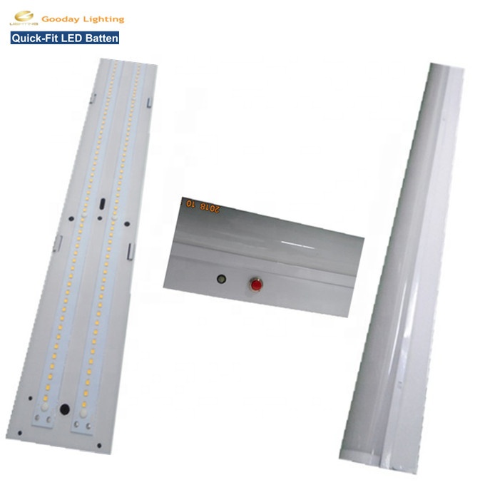 Emergency Sensor Easy Install 40w ip20 Led  Surface Batten Wall Mount Linear Lamp