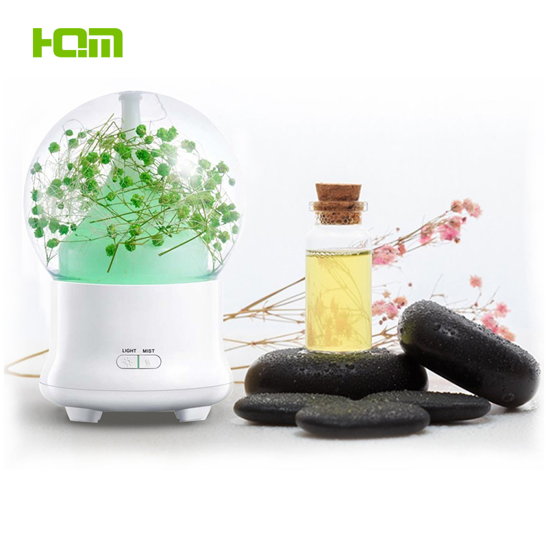 Eternal flowers LED Air Humidifier Oil Aroma Diffuser Fragrance Machine Night Light Decoration For Office Desk Car Home Bedroom