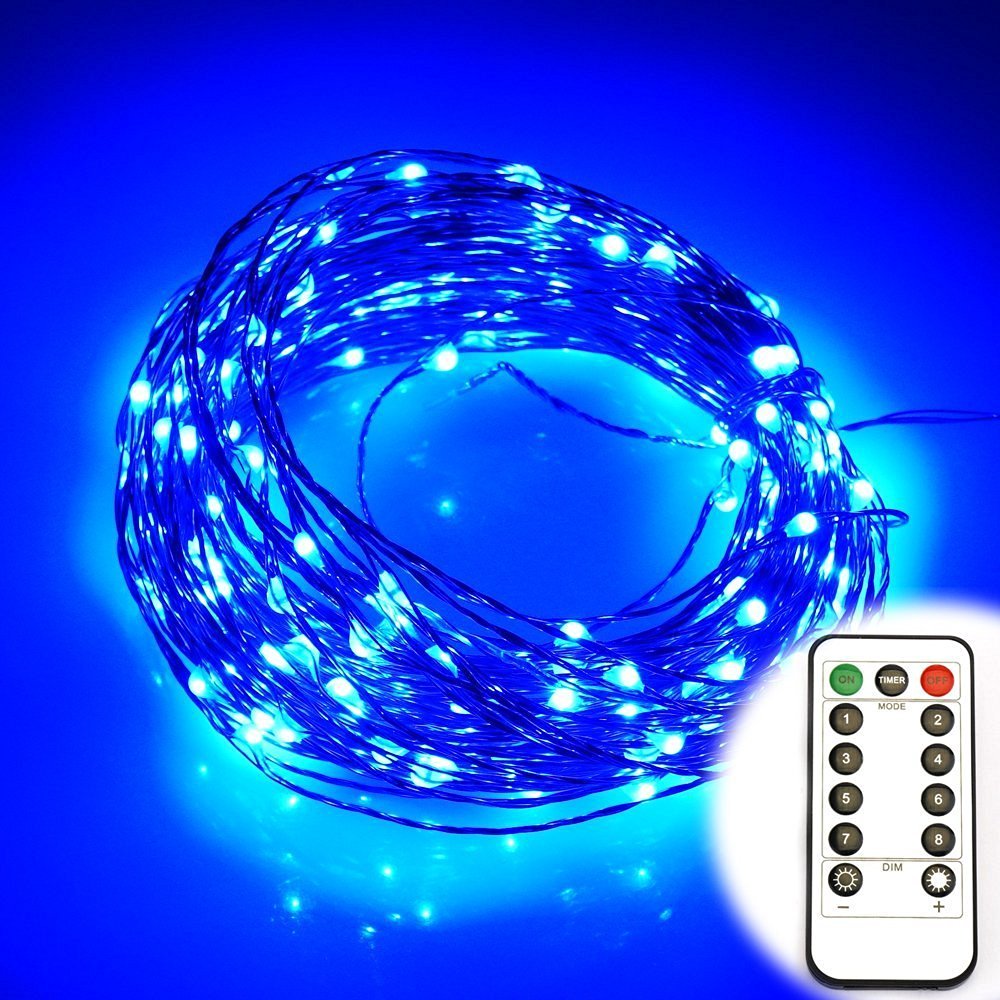 8 Modes Dimmable 200 LED Copper Wire String Lights Micro LED Light