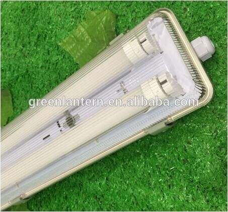 tuv 2ft 4ft 5ft led tube t8 2x36w ip65 waterproof tri proof industrial led light fixture