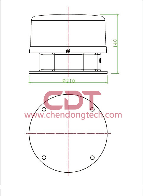 Navigation aid medium intensity obstruction light