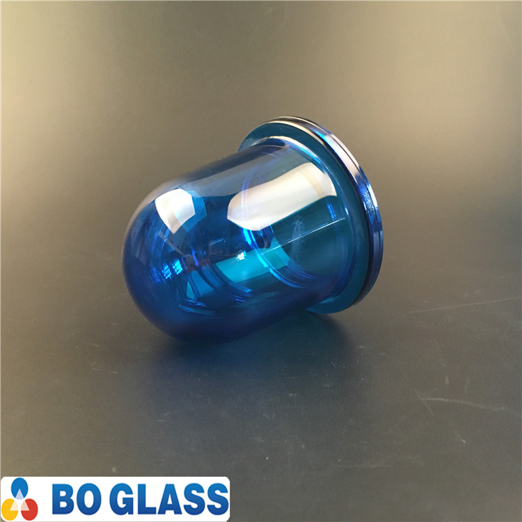 blue dome cover glass for outdoor lighting