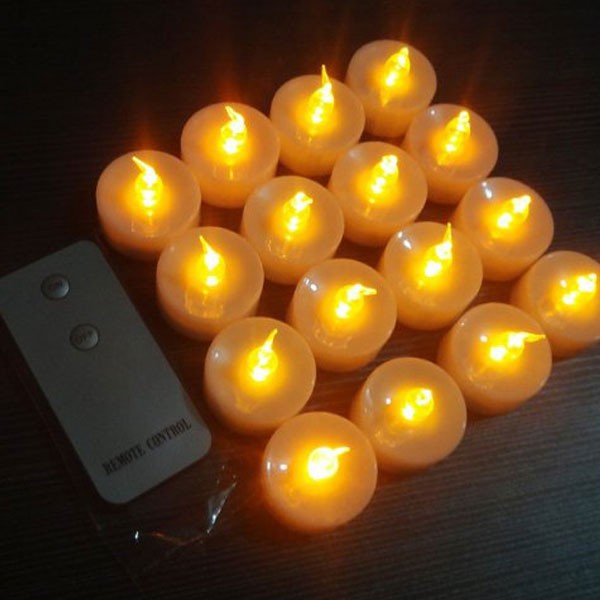 Birthday RGB Remote Controller Rechargeable Tea Light LED Candle