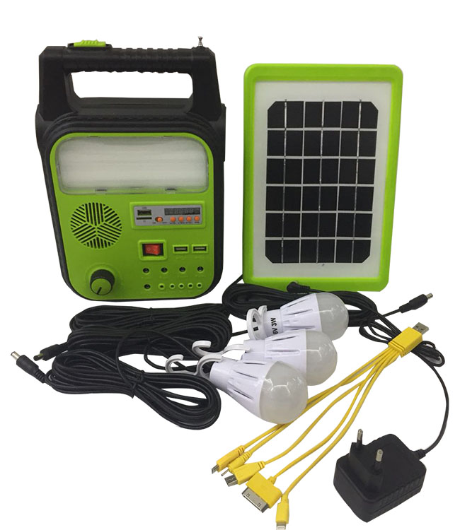 AT-9012B DAT home use solar panel system with MP3 and radio solar energy system with bulbs