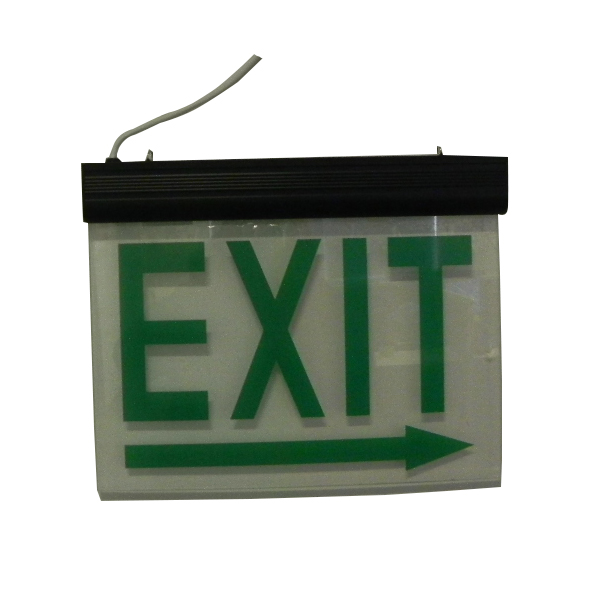 Maintained acrylic luminous led battery backup fire exit signage