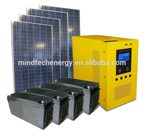 2000w portable solar power generator led light with ATS