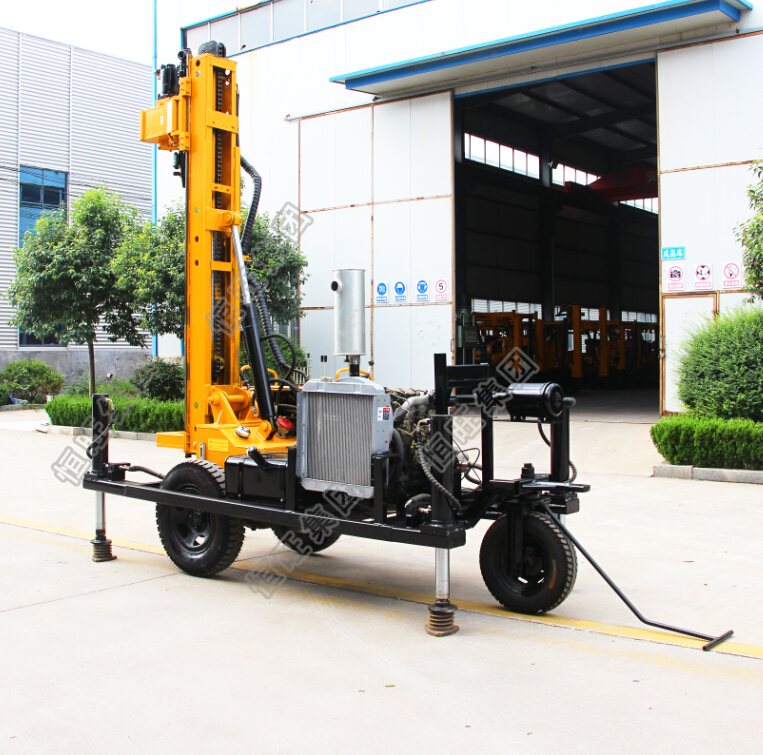 100M water well drilling rig with Air compressor and Mud pump