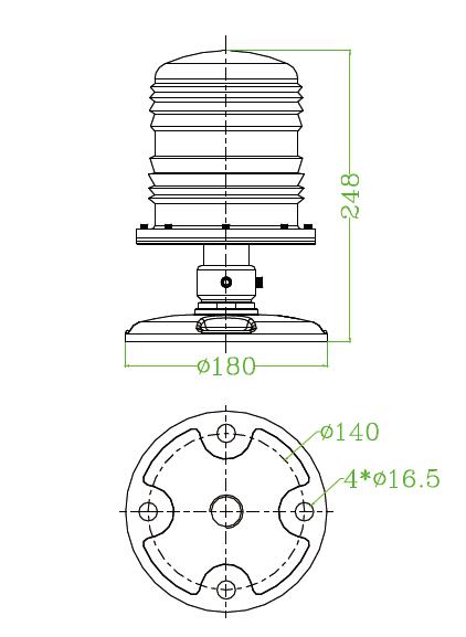 Upright Installing Constant Green Heliport Perimeter Light TLOF/FATO IP65 LED Heliport/Helipad Lighting