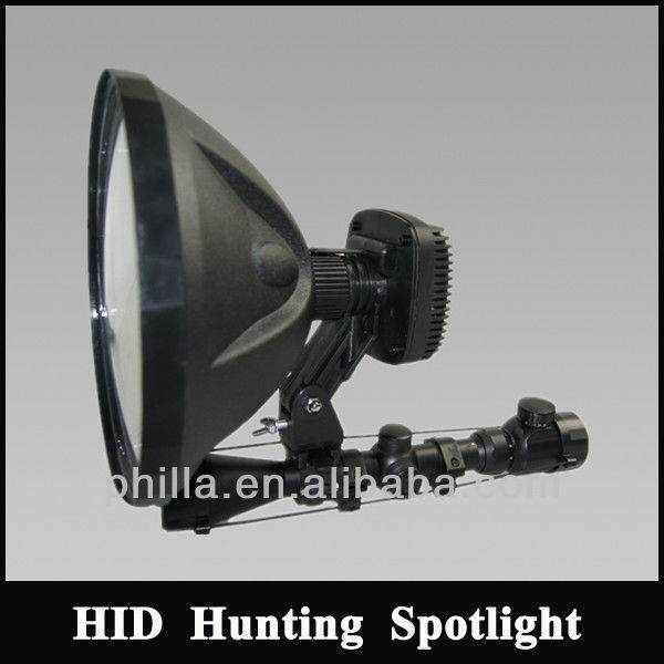 12V Lead Acid Rechargeable 240mm 100W Halogen Hunting Spotlight Shooting Gun Accessories,Strong Penetration