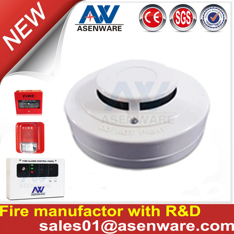 CE ISO ROHS Commercial Conventional Optical Fire Detection Sensor Smoke Detector