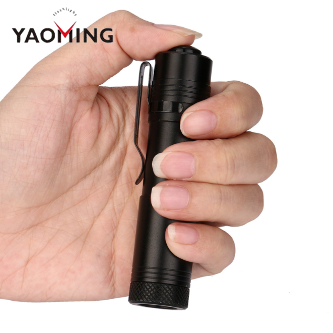 Aluminum mini tactical zoomable super bright portable COB led torch flashlight with pen clip