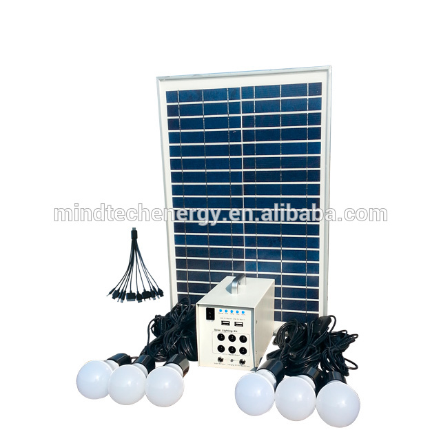 20W home solar system  with 2 pcs USB charger ports