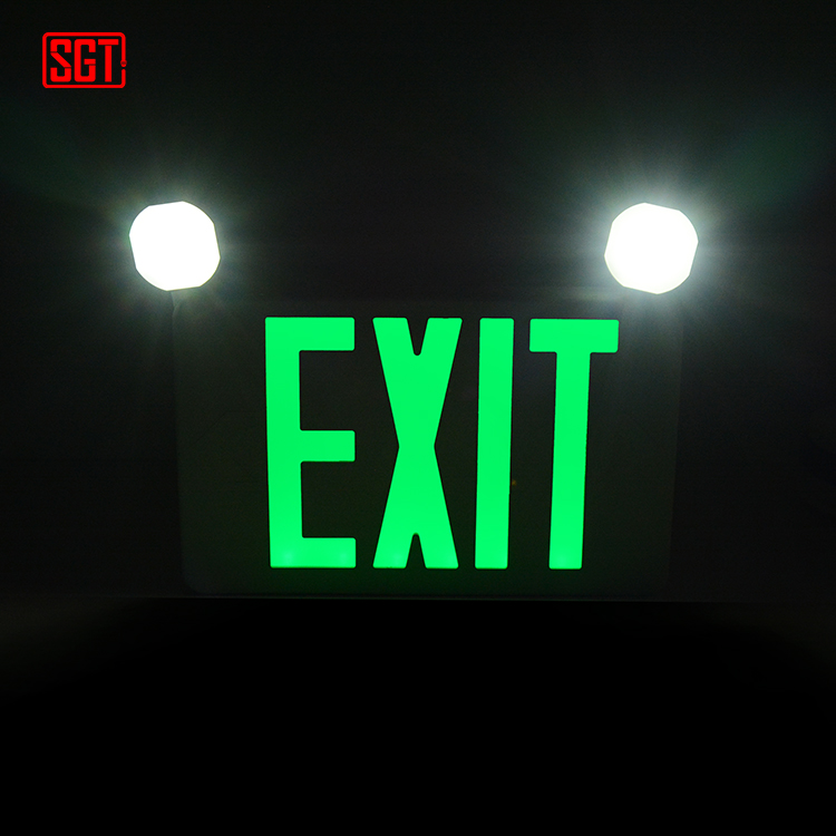 Wall mounted led industrial emergency light exit light with two heads