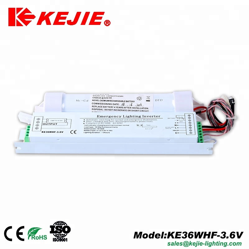 T8 18W/36W fluorescent lamp emergency module power pack conversion kit