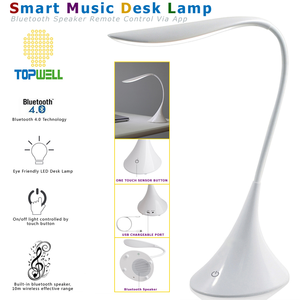 Blue tooth dimmable Led Table lamp,Led Desk lamp,Led reading lamp with USB charger.