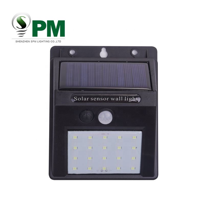 Factory price ABS 1 years warranty solar night led wall light