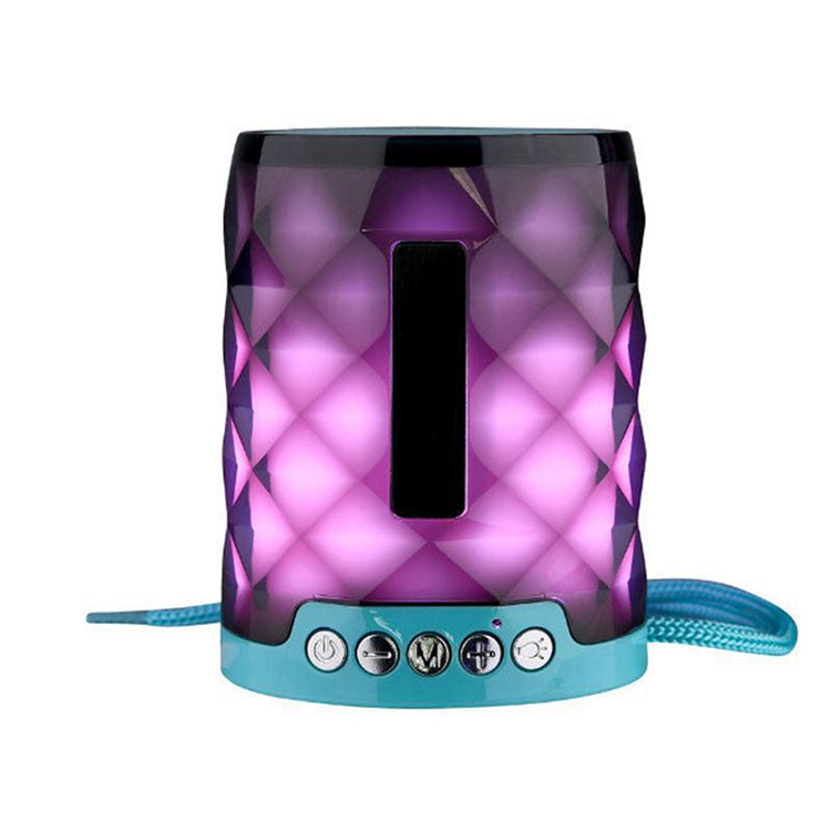 New LED crystal lights card speaker car portable creative fashion gift speaker