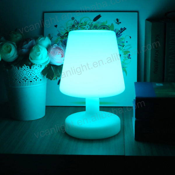 waterproof rechargeable rgb 16 colors change led table lamp