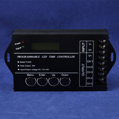 DIY TC420 Programmable led time controller;DC12~24V input;can customize schedule mode by PC with USB port