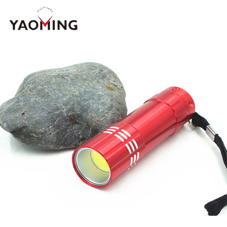 Mini Ultra Bright 100 Lumen COB Torch 3*AAA Battery Promotional Flashlight