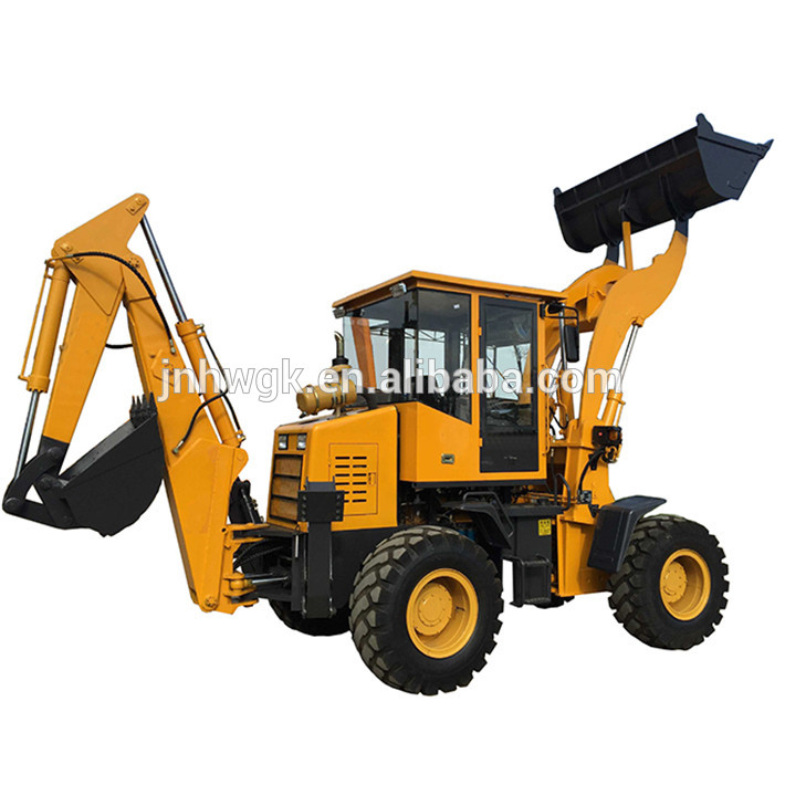 Four wheels hydraulic strong power backhoe loader backhoe