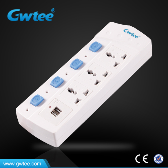 made in china universal usb plug and socket power strip