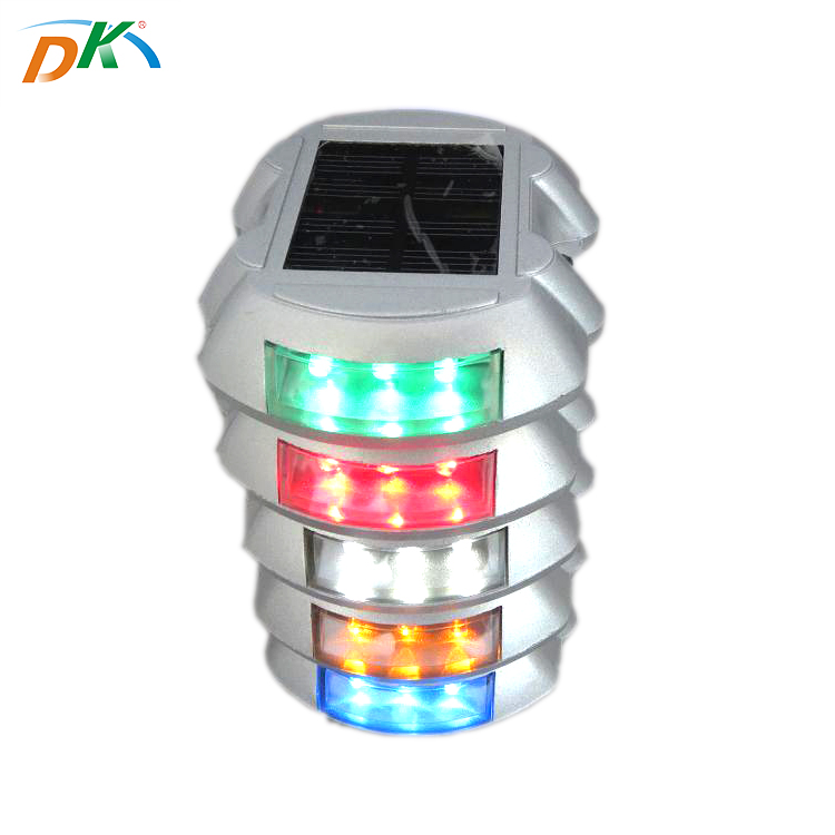 DK LED Waterproof Road Safety Cat Eyes Sign Solar Panel Road Stud Light