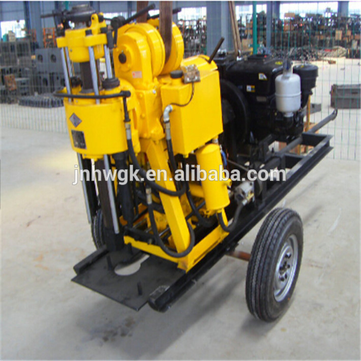 HW-160 model trailer mounted water well drilling rig/ mobile drilling rig