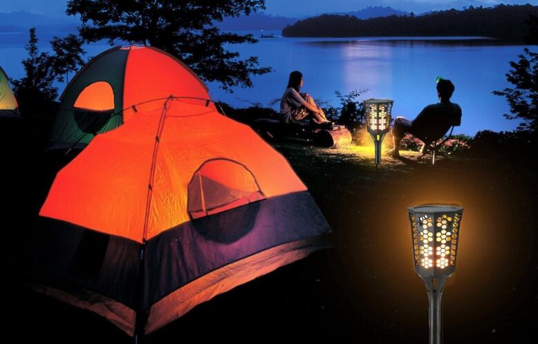 96 LED Flame Waterproof Outdoor Flickering Torches Lantern Light Garden Lamp