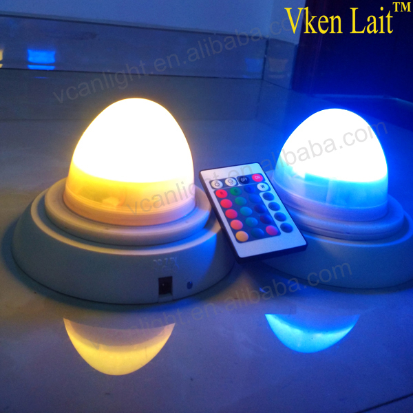 Hot 117mm induction charge rechargeable waterproof 16 colors change wireless led lighting system