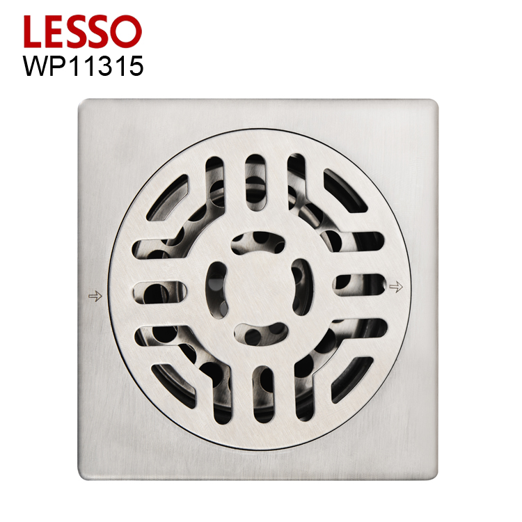 LESSO WP11315 chrome polished sanitary anti-odor shower thicken 202 stainless steel channel floor drain