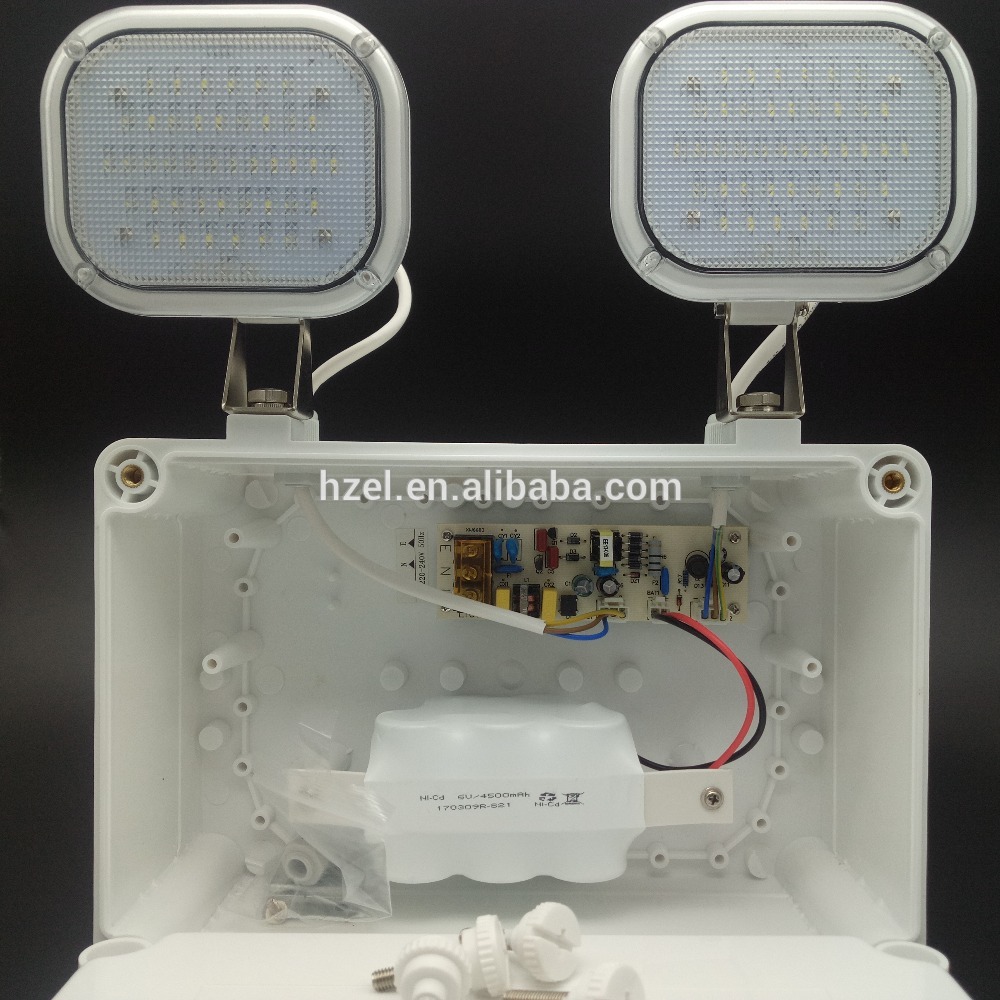 2 heads fire emergency light with big battery and high brightness