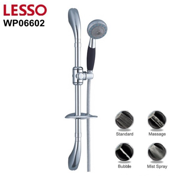 WP06602 LESSO fashion wall mounted sliding bar rainfall hand shower