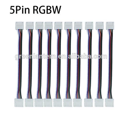 wholesale price Solderless RGBW 12mm 5pin led connector for 5050 RGBW LED Strip