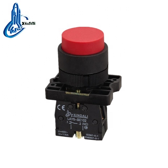 LAY5-EL42 queqing red convex plastic pushbutton switch head convex button