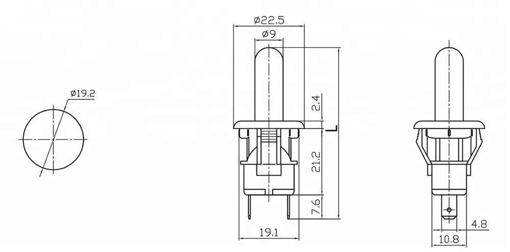 PBS-19B-2/PBS-19C-2/PBS-19B-3/PBS-19C-3 refrigerator door switch