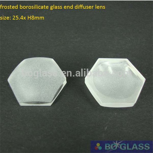 frosted borosilicate glass end diffuser lens for lighting