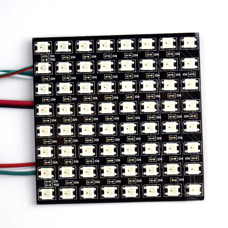 2019 hot sale ws2812 p10mm 8x8 pixels flexible mini led display lighting