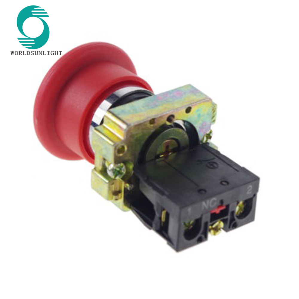 XB2-BT42, 40mm Pull Release PUSH-PULL 1NC Red Mushroom emergency stop push button switch