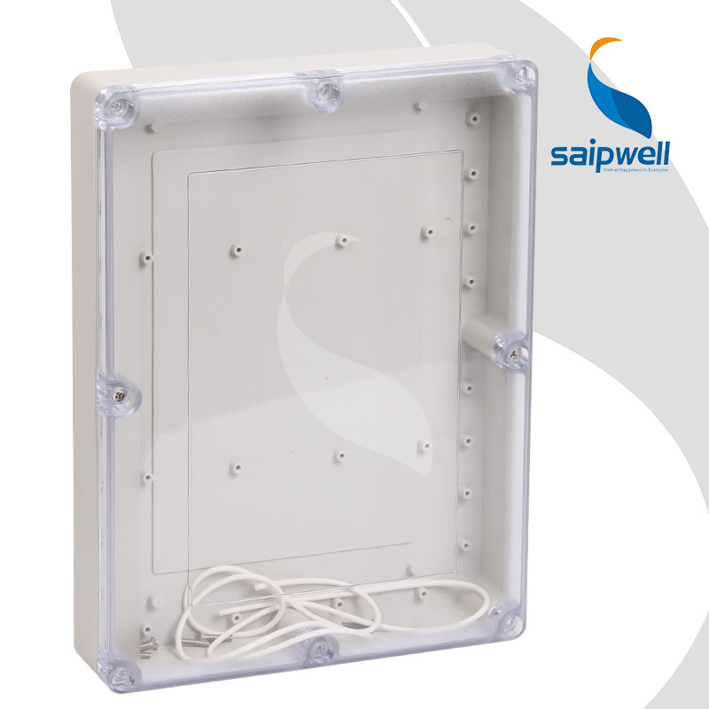 SAIPWELL factory IP66 IK08 CE ROHS ABS PC material  plastic waterproof enclosure swith box with screw open close type cabinet