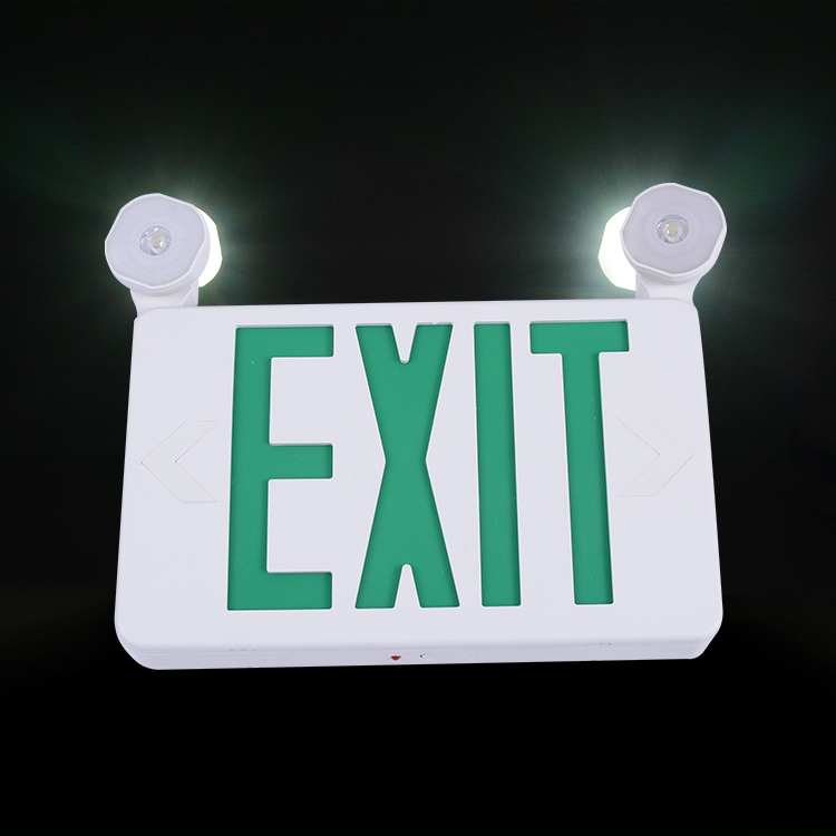 NEW MODEL Led light exit sign with backup battery with two head