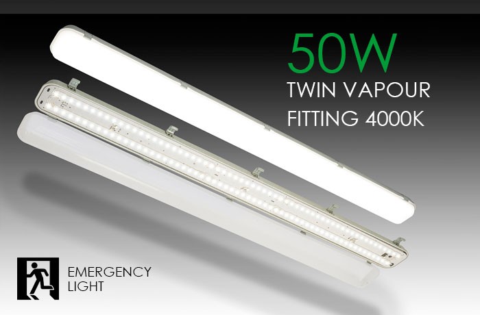 surface mounted led batten light 4ft ceiling emergency linear light fixture 40watt