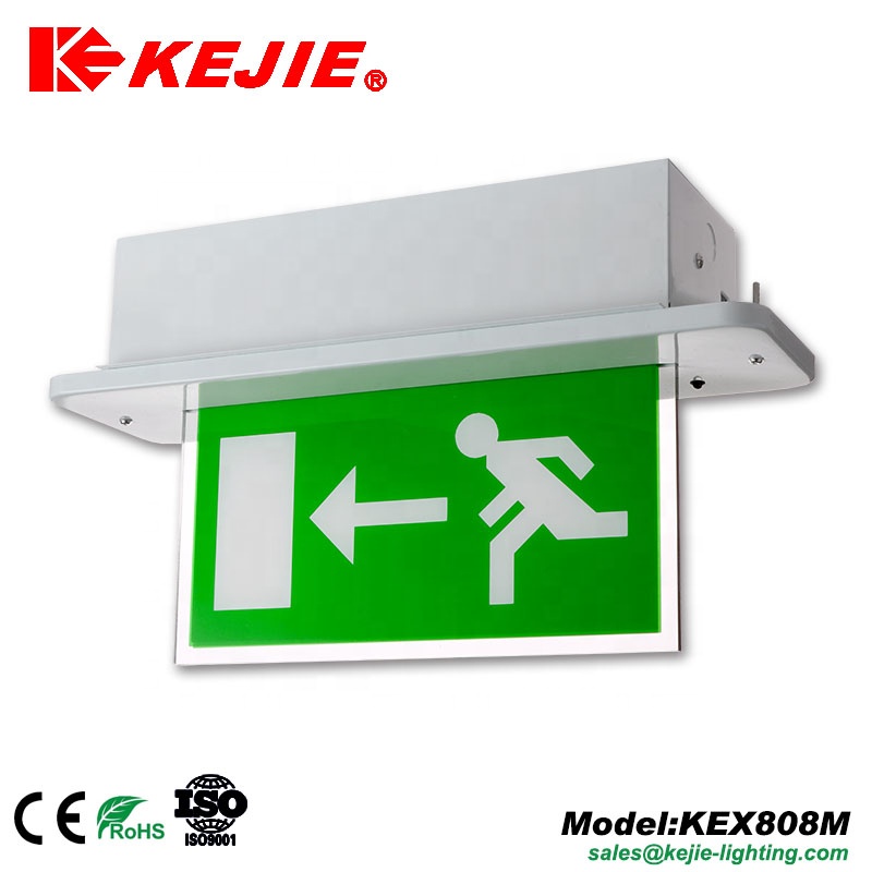 High quality double sides T5  8W fluorescent exit sign emergency light